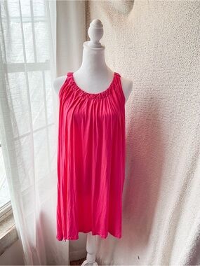 Women’s Sleeveless Midi Dress in Hot Pink